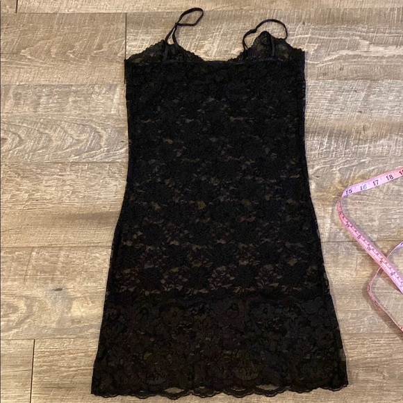 Elegant Black Lace Slip with Spaghetti Straps NWOT - Picture 7 of 7